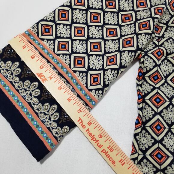 Harper Dress Size Large Shift Beaded Boho 3/4 Sleeve Geometric Batik Pattern - Picture 10 of 13